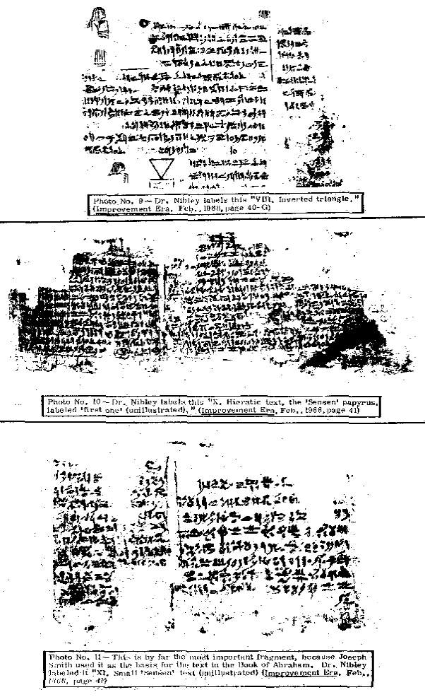  Joseph Smith Papyri VIII, X, and XI 